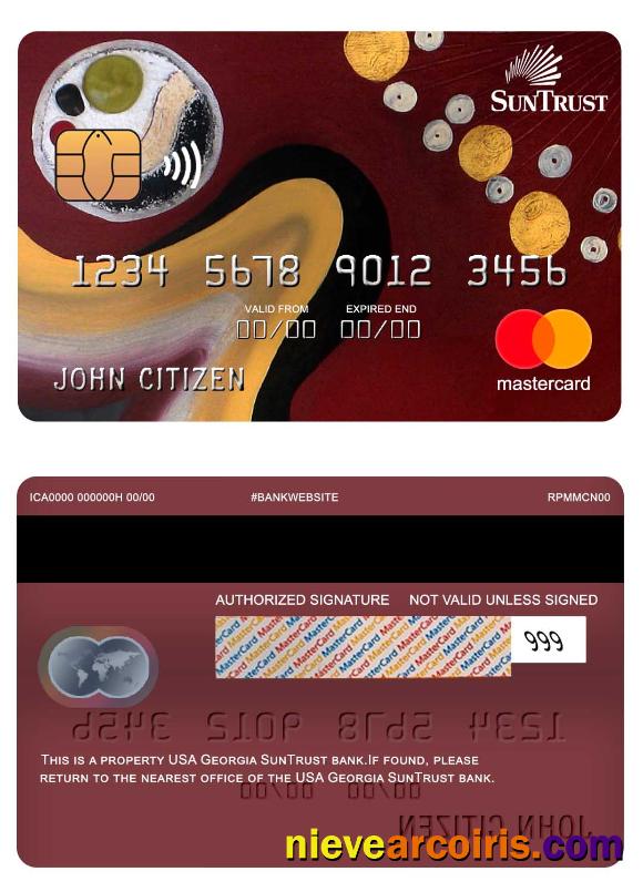 USA Georgia SunTrust bank mastercard